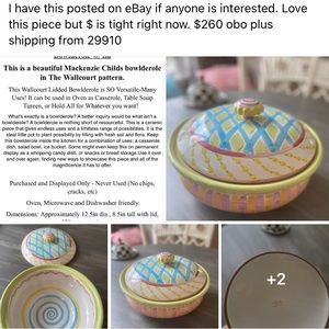 Mackenzie-childs bowl with lid